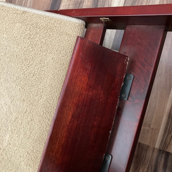 Faux cherrywood carpeted pet stairs that turn into a ramp - Picture 7 of 10